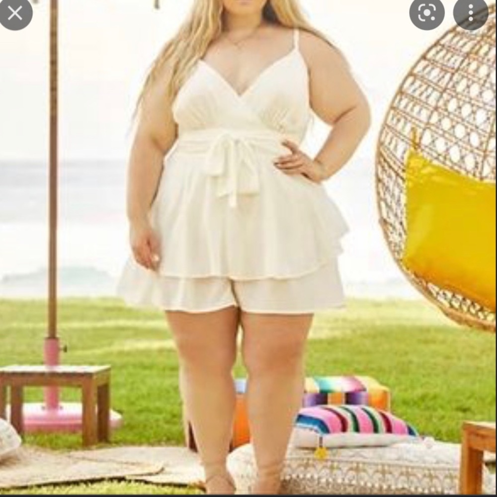 White FTF Romper plus size 2 (size 18-20)